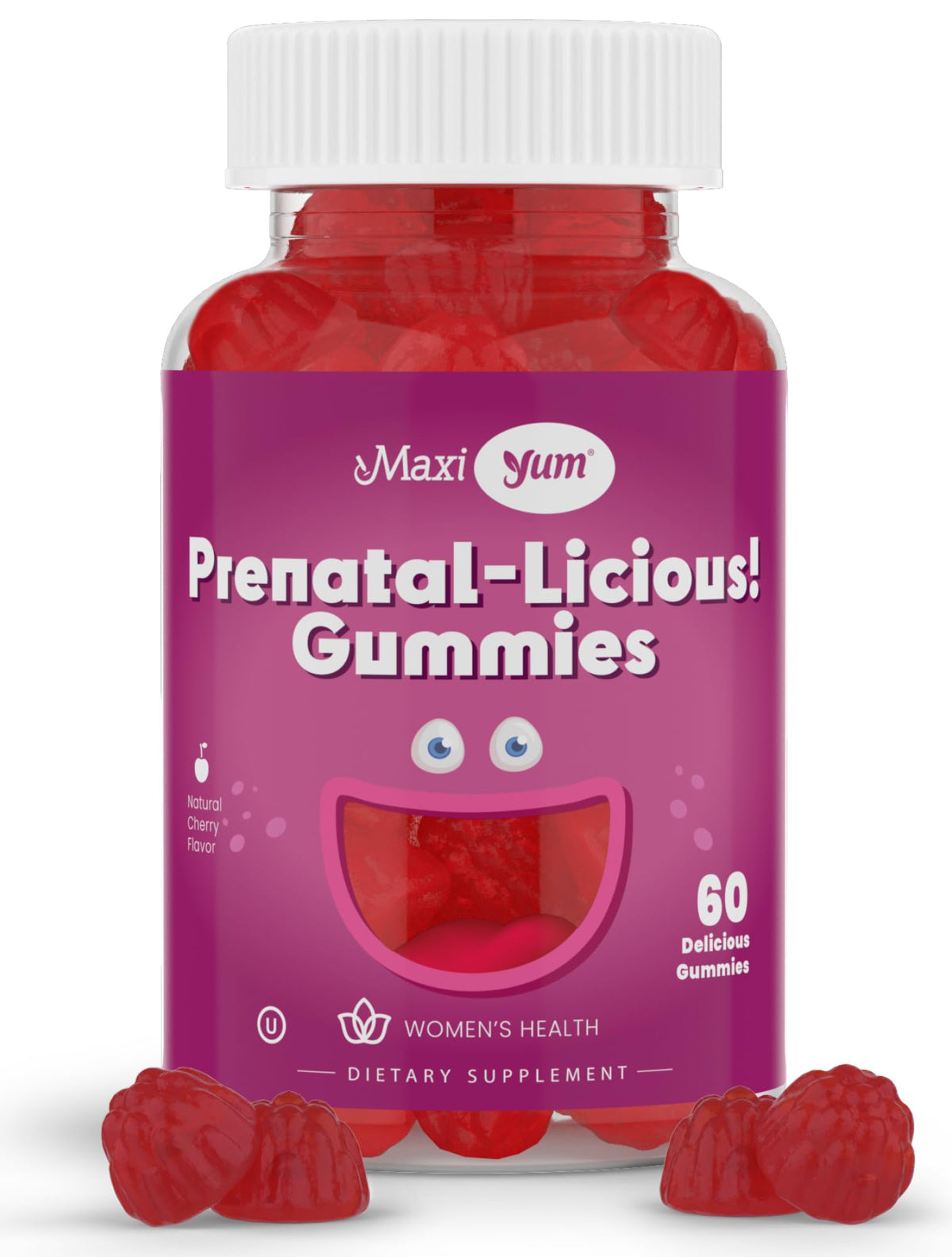 Gummies prénatales Maxi Health 60 gélifiés saveur cerise
