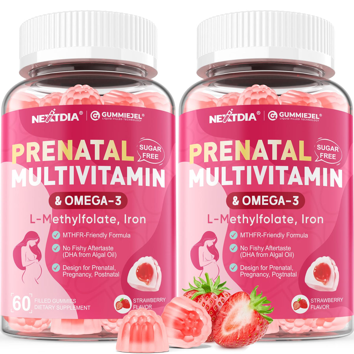 Gummies prénatales Nextdia 20-en-1 vue de face