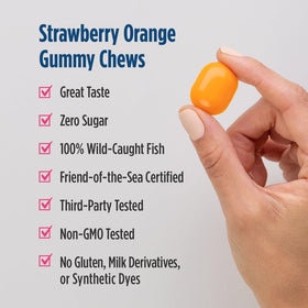 Gummies prénatales Nordic Naturals, étiquette avec 600 mg Omega-3