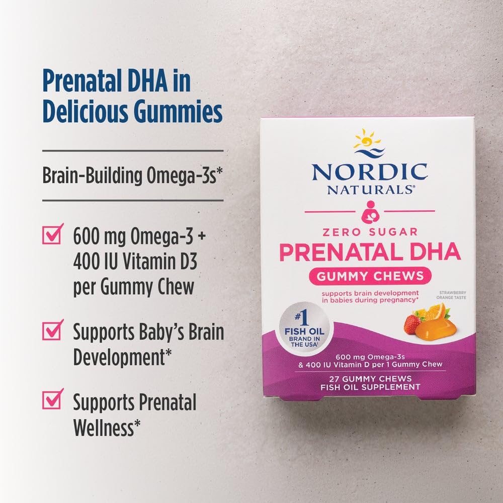 Gummies prénatales Nordic Naturals, prise en main avec une gomme