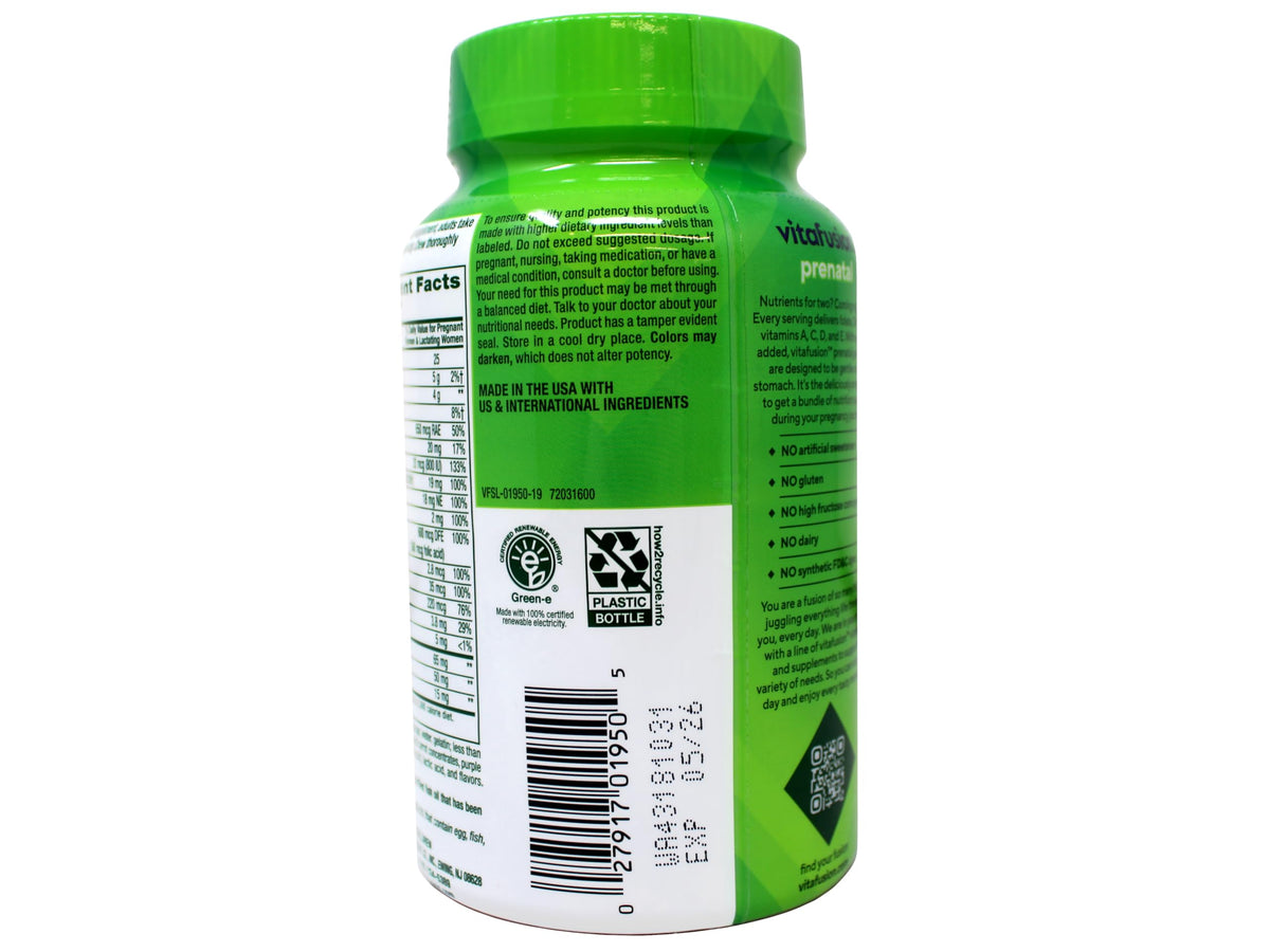 Gummies prénatales Vitafusion avec texture moelleuse