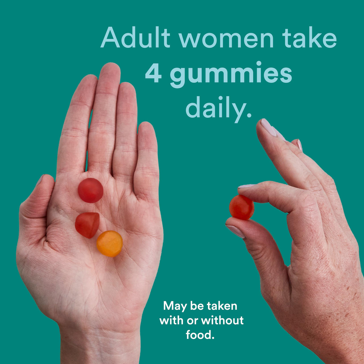 Gummies prénataux SmartyPants avec une portion de 4 gummies