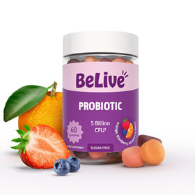 Gummies probiotiques BeLive 60 Ct en emballage avant