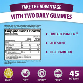 Gummies probiotiques daily Advantage, gros plan sur la texture des gummies