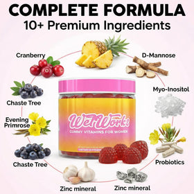 Gummies probiotiques féminins Clean Nutraceuticals dans un bol