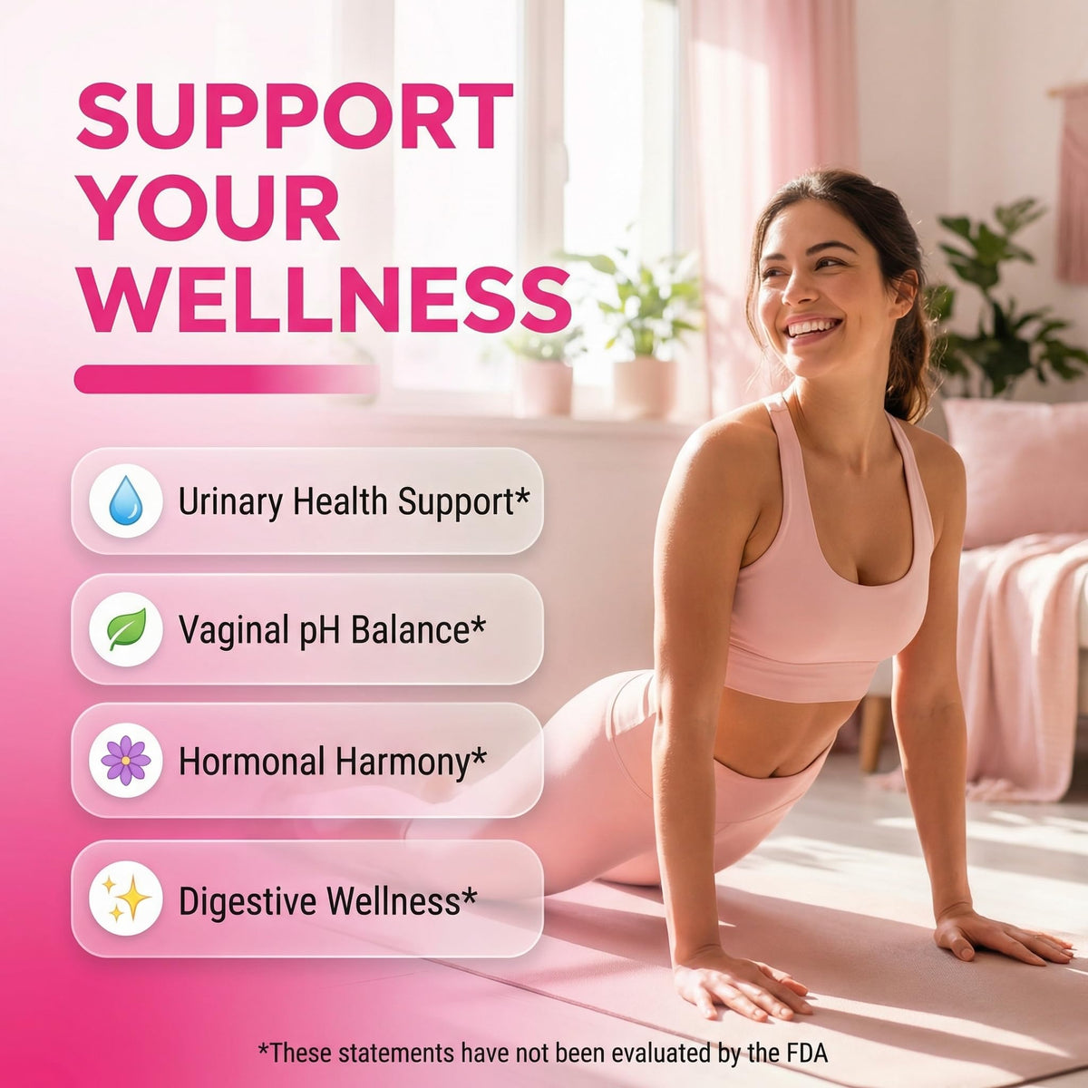 Gummies probiotiques féminins Clean Nutraceuticals vue de côté avec ananas