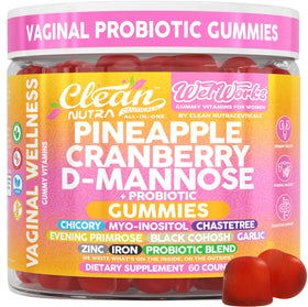 Gummies probiotiques féminins Clean Nutraceuticals vue de face avec emballage