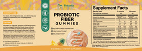 Gummies probiotiques fibres Totaria avec une coupe de fruits