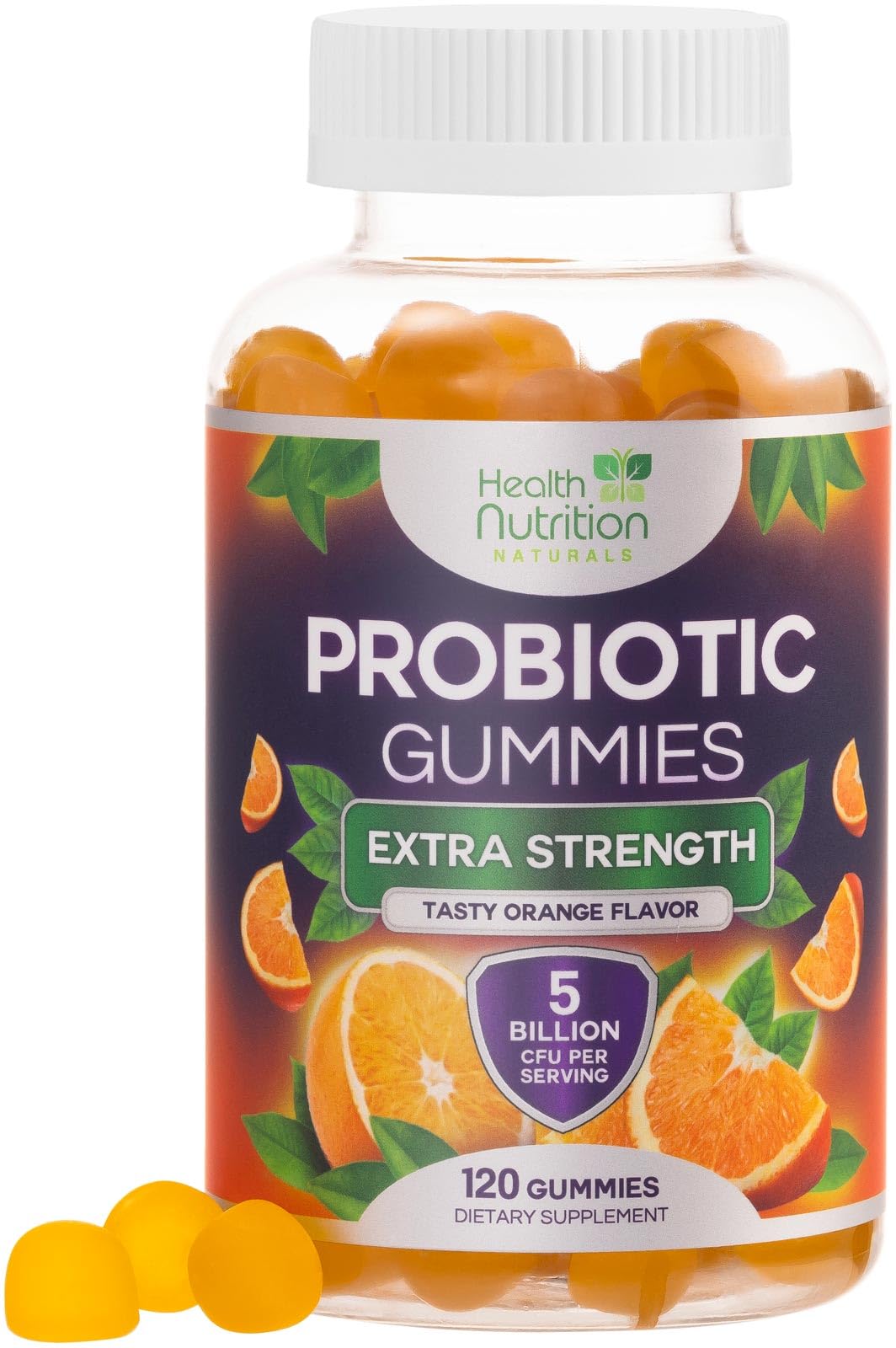 Gummies probiotiques Health Nutrition Naturals pot de 120 unités
