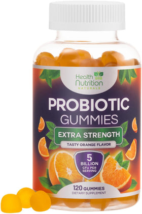 Gummies probiotiques Health Nutrition Naturals pot de 120 unités