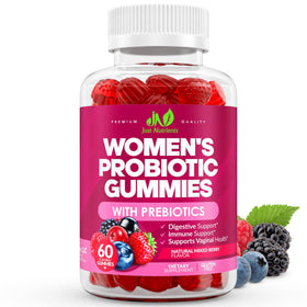 Gummies probiotiques Just Nutrients pour femmes vue de face