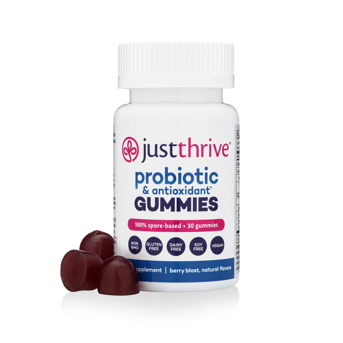 Gummies probiotiques Just Thrive 100g vue de face