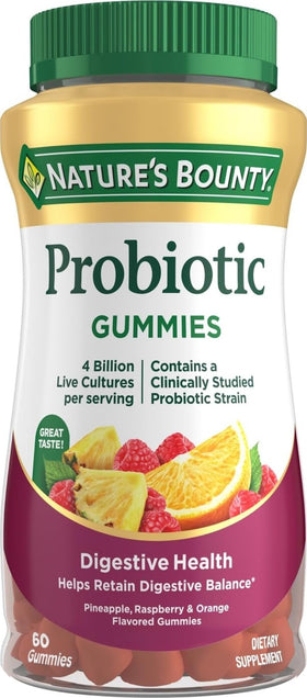 Gummies Probiotiques Nature's Bounty 60 unités, packaging avant