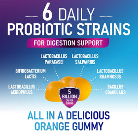 Gummies probiotiques Nature's Peak avec étiquette visible