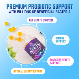 Gummies probiotiques Nature's Peak en gros plan