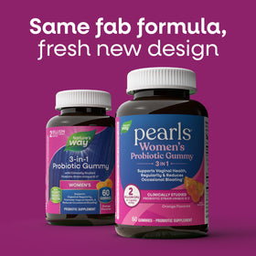 Gummies probiotiques Nature's Way Pearls 3-en-1 Orange en pot