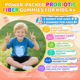 Gummies probiotiques NEVISS avec informations nutritionnelles sur l'emballage
