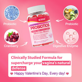 Gummies probiotiques NEVISS, vue de l'arrière de l'emballage