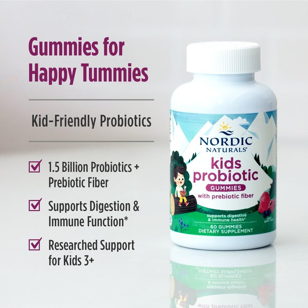 Gummies probiotiques Nordic Naturals, dosage de 1,5 milliard de CFU par portion