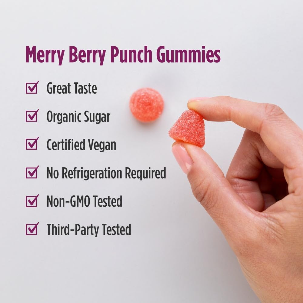 Gummies probiotiques Nordic Naturals, étiquette avec ingrédients