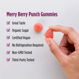 Gummies probiotiques Nordic Naturals, étiquette avec ingrédients