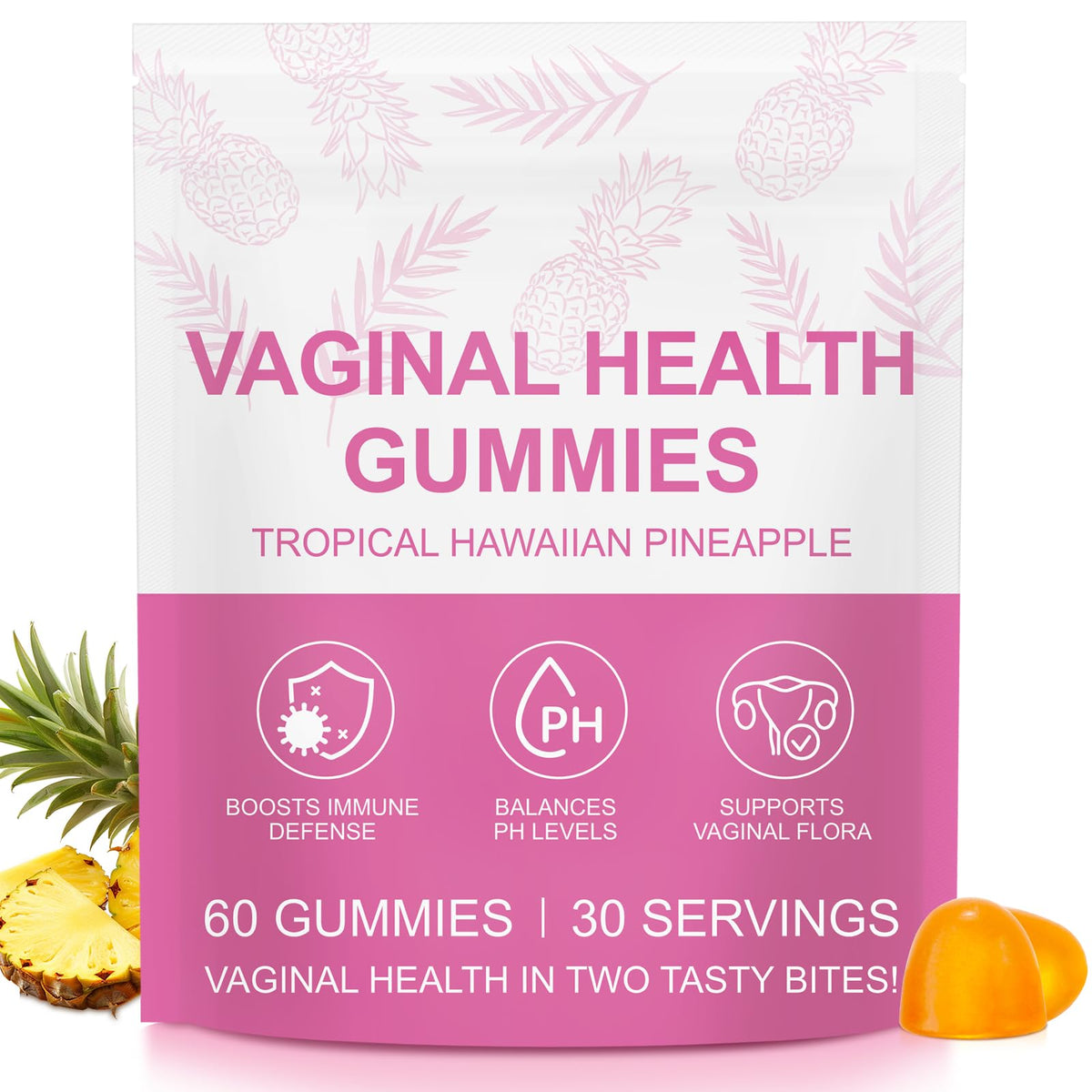 Gummies probiotiques Onznoz pour femmes, saveur tropicale