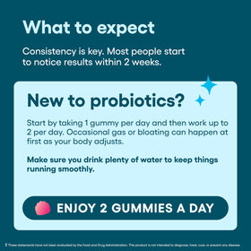Gummies probiotiques Physician's CHOICE sur une table