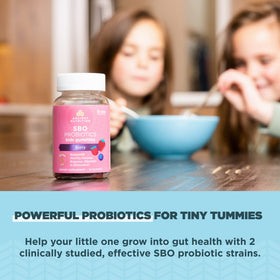 Gummies probiotiques pour enfants Ancient Nutrition sur un fond blanc
