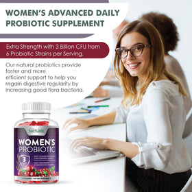 Gummies probiotiques pour femmes Built by Nature avec goût de baie