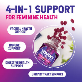 Gummies probiotiques pour femmes Nature's Nutrition montrant la texture