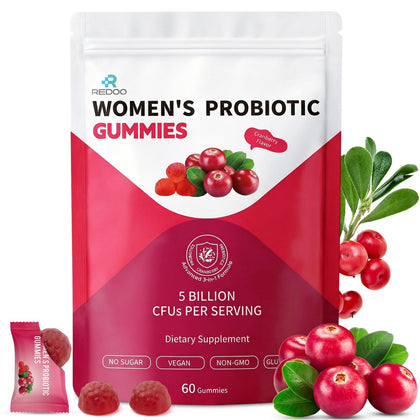 Gummies probiotiques REDOO pour femmes, 60 gummies, packaging avant