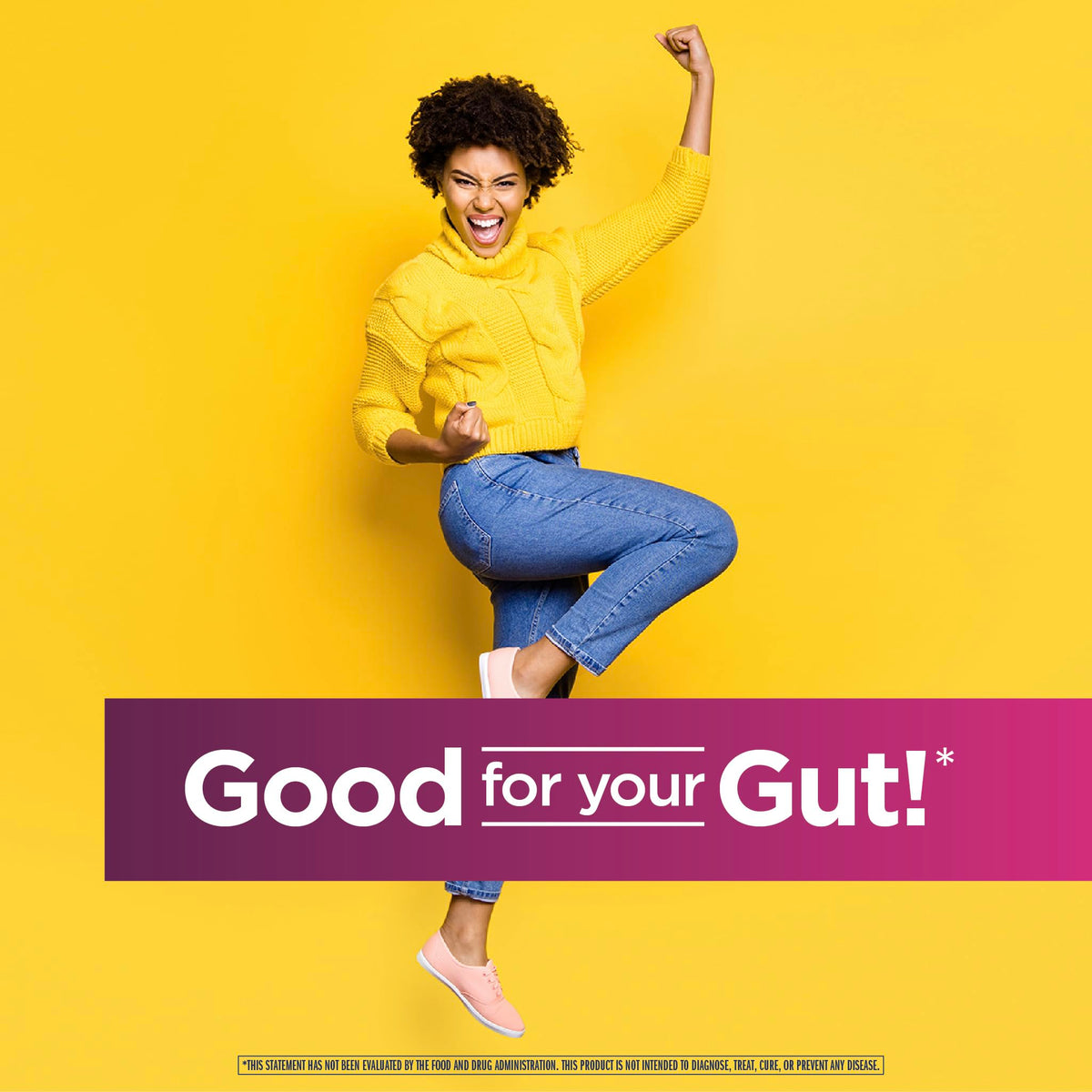 Gummies probiotiques Renew Life Femmes avec fruits frais en arrière-plan