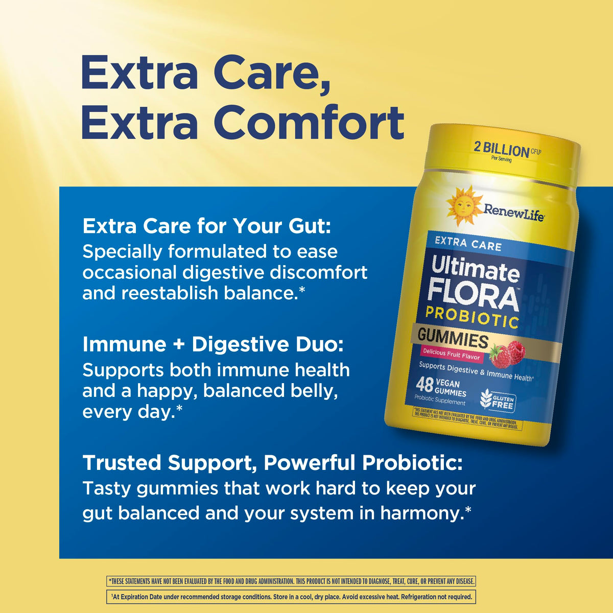 Gummies probiotiques Renew Life sur une table