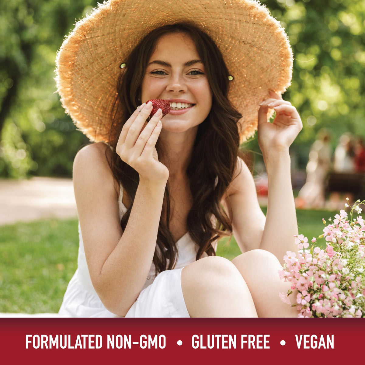 Gummies probiotiques SMNutrition montrant la taille des gummies