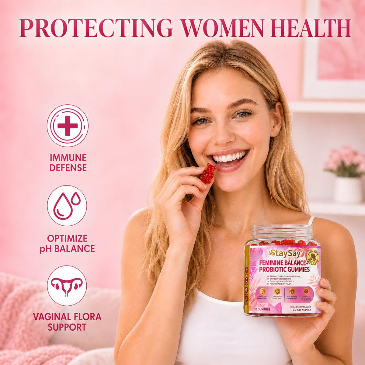 Gummies probiotiques StaySay en format pratique