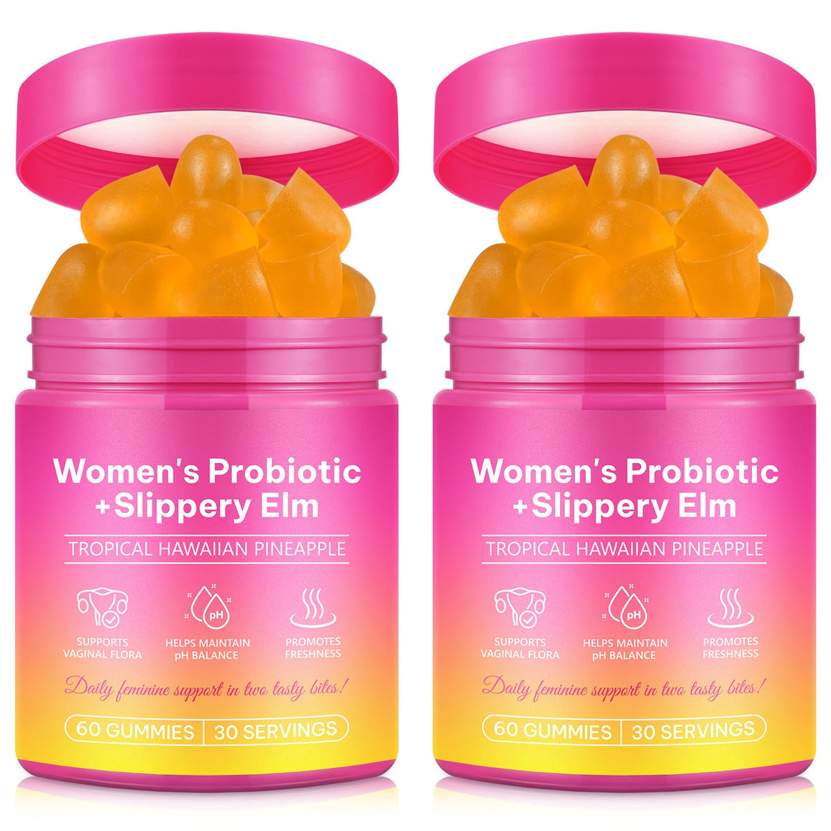 Gummies probiotiques vaginales YHFGTTIO, pot de 120 pièces