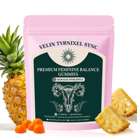 Gummies probiotiques vaginaux Tyrnixel saveur ananas, 60 unités, emballage avant