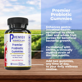 Gummies Probiotiques Végétaliens Premier Research Labs, emballage