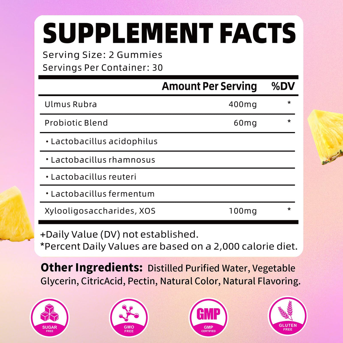 Gummies probiotiques YUULAI, texture douce et facile à mâcher