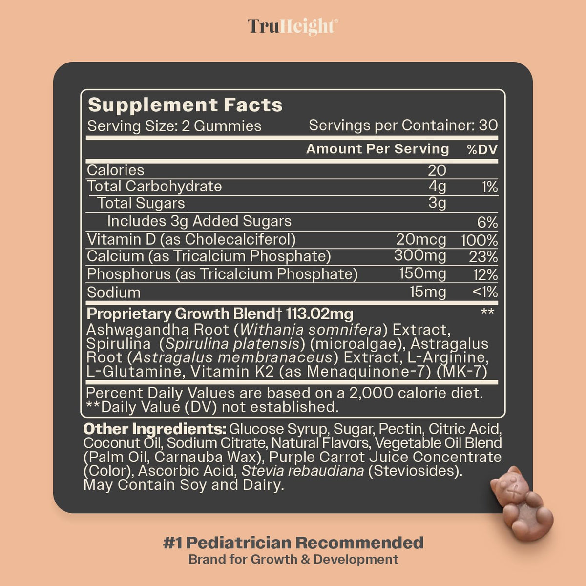 Gummies ProHeight, présentation des ingrédients clés