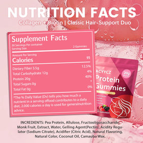 Gummies protéinées ACYYCZ montrant la texture moelleuse