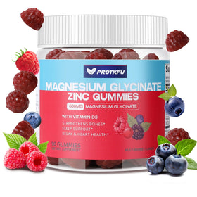 Gummies ProTKFU de magnésium glycinate 600mg avec fruits rouges