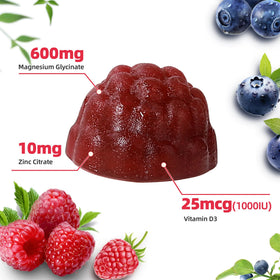 Gummies ProTKFU de magnésium glycinate sur une table