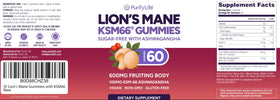 Gummies Purify Life Lion's Mane sur une table en bois