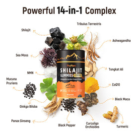 Gummies Puyflam Shilajit 4500mg en gros plan