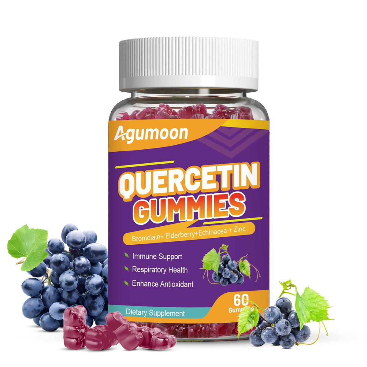Gummies Quercétine Agumoon 1000mg en pot de 60 gummies