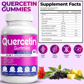 Gummies Quercétine BIO VITALICA avec étiquette et ingrédients