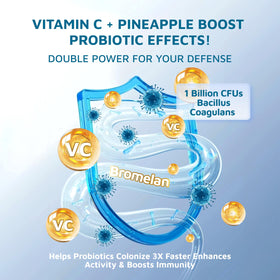 Gummies QVQ dans un bol avec des fruits tropicaux