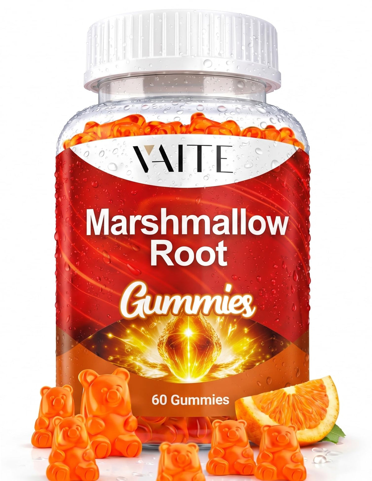 Gummies racine de guimauve VAITE 60 comprimés en vue de face