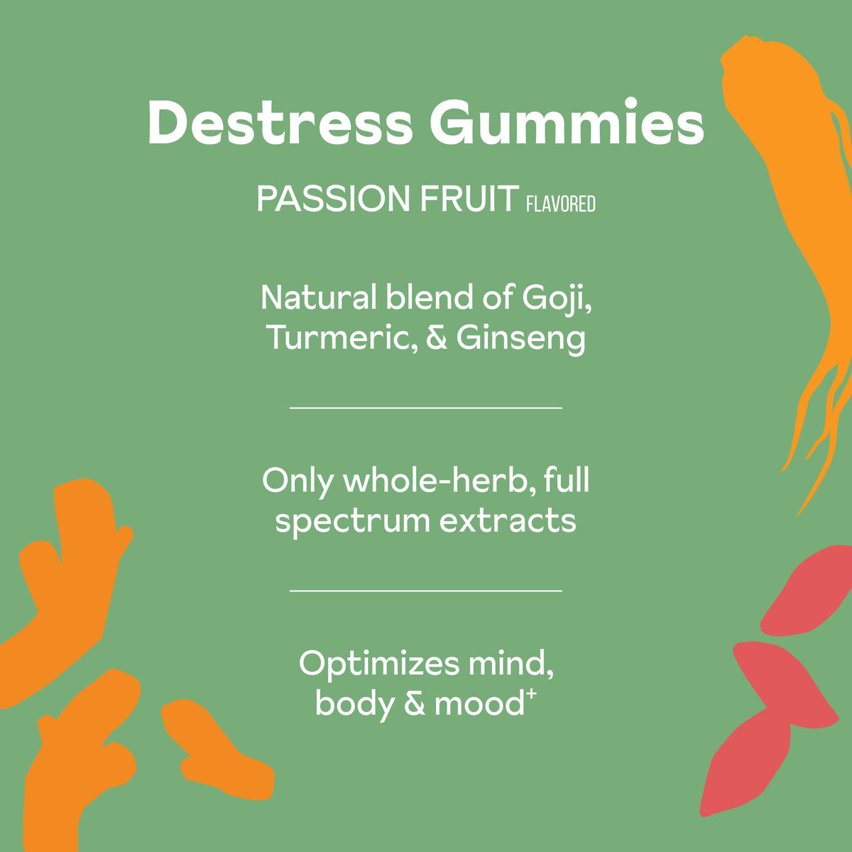 Gummies Reprise avec ginseng, curcuma et goji, vue latérale